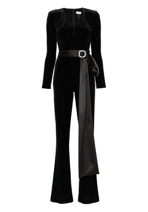 NISSA glitter-detail jumpsuit - Black