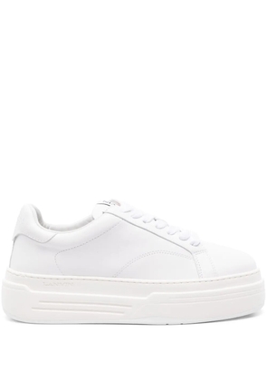 Lanvin DDB0 leather flatform sneakers - White