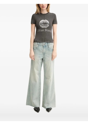 Miss Sixty lips-detail T-shirt - Grey