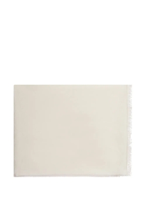 Max Mara jacquard logo wool scarf - Neutrals