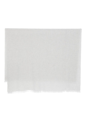 Le Tricot Perugia fringed scarf - White