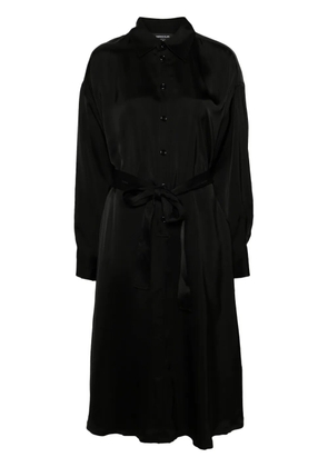 Fabiana Filippi belted satin shirtdress - Black