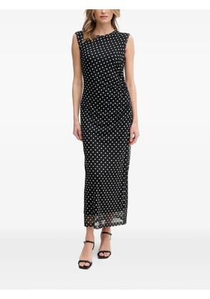 Marc Aurel polka-dot ruched maxi dress - Black