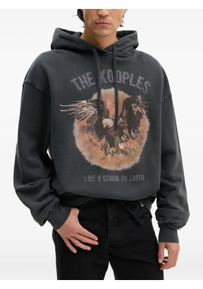 The Kooples eagle-graphic hoodie - Grey