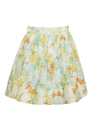 Cara Cara Alba floral-print pleated mini skirt - Blue