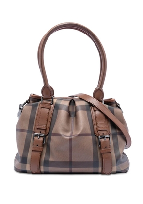Burberry Pre-Owned 2000-2017 Smoke Check Coated Canvas Northfield satchel - Brown