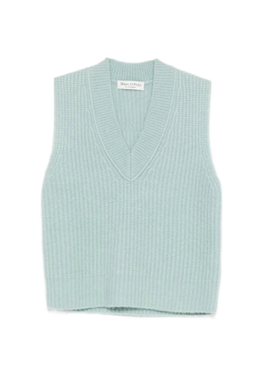 Marc O'Polo V-neck ribbed top - Green