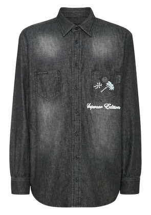 Philipp Plein Cars Racing denim shirt - Black