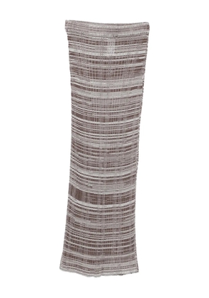 Fabiana Filippi striped ribbed maxi skirt - Brown
