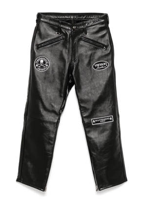 Mastermind World logo-patch trousers - Black