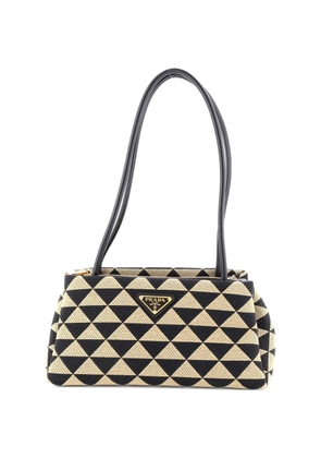 Prada Pre-Owned Symbole Jacquard Small shoulder bag - Neutrals