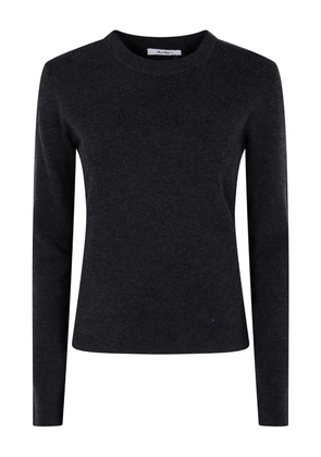 Max Mara long-sleeve round-neck sweater - Grey