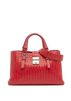 Bottega Veneta Pre-Owned 2012-2025 Small Nappa Intrecciato Roma satchel - Red