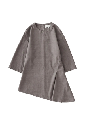 Studio Nicholson asymmetric pleat vichy top - Grey