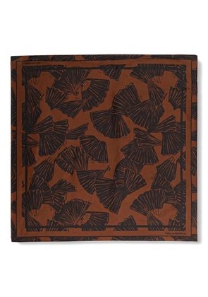 Karl Lagerfeld graphic-print scarf - Brown
