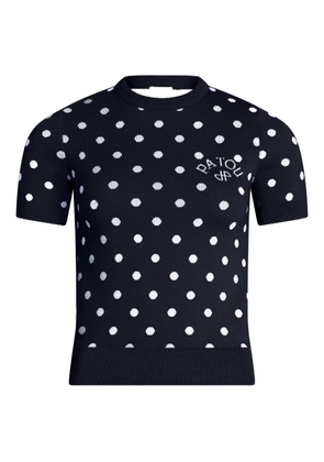 Patou polka-dot knitted T-shirt - Black