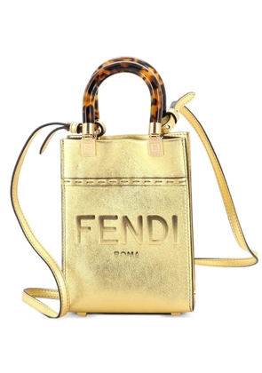 Fendi Pre-Owned Sunshine Shopper Tote Leather Mini crossbody bag - Gold