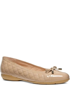 Geox Annytah B quilted bow ballet flats - Brown