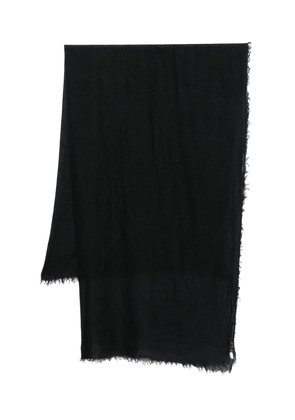 Rick Owens frayed-edge scarf - Black