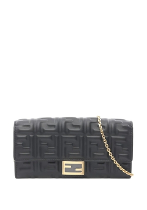Fendi Pre-Owned 2020s embossed clutch bag - Black