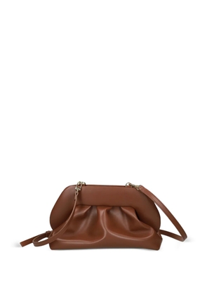 Themoirè gathered crossbody bag - Brown