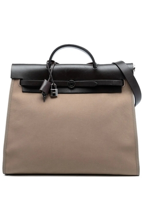 Hermès Pre-Owned 2010 Toile Herbag Zip 39 satchel - Brown