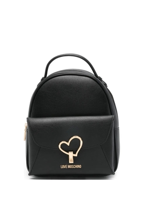 Love Moschino heart-detail backpack - Black