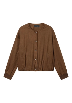 tout a coup button-detailed elastic-hem jacket - Brown