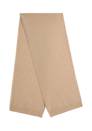 Bally logo plain-knit scarf - Neutrals