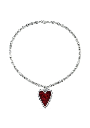 Poison Drop Lab heart-pendant chain necklace - Silver