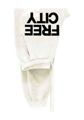 FreeCity logo-print track pants - Neutrals