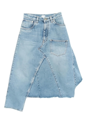 Loewe Pre-Owned 2010s asymmetric denim midi skirt - Blue