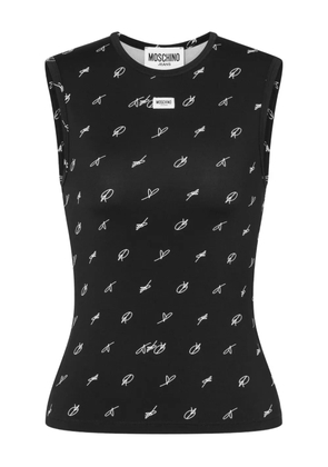 MOSCHINO JEANS logo-print tank top - Black