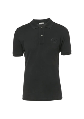 Christian Dior Pre-Owned tonal-logo-embroidered polo shirt - Black