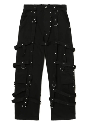 We11done studded cargo trousers - Black