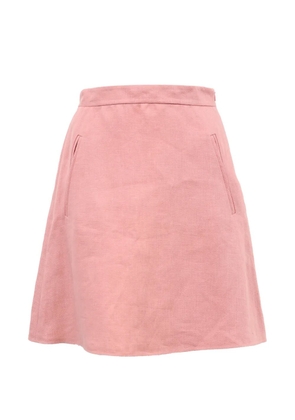 Valentino Garavani Pre-Owned A-line linen mini skirt - Pink