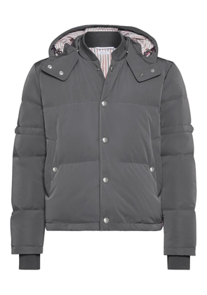 Thom Browne front snap-closure bomber jacket - Grey