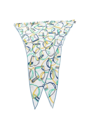 Hermès Pre-Owned 2000s equestrian scarf - White