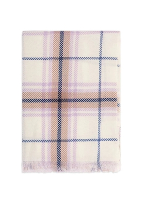 BOMPARD tartan fringed scarf - Neutrals