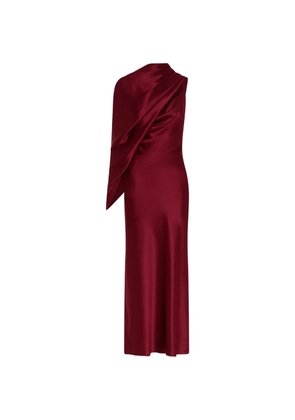 Nicholas Nelia cowl-neck maxi dress - Red