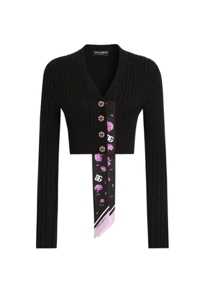 Dolce & Gabbana button ribbed cardigan - Black