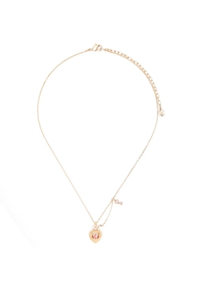 Swarovski heart-key-pendant necklace - Gold
