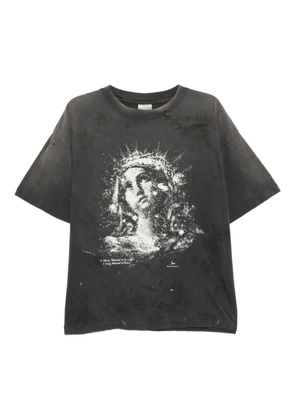 SAINT MXXXXXX graphic-print T-shirt - Grey