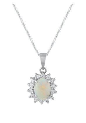 LB Exclusive opal and diamond necklace - Silver