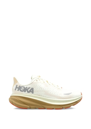 HOKA Clifton 9 logo-embroidered sneakers - Neutrals