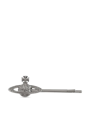 Vivienne Westwood logo hair clip - Silver