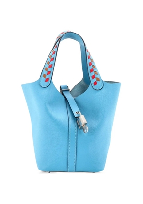 Hermès Pre-Owned Picotin Lock Bag Tressage Epsom PM bucket bag - Blue