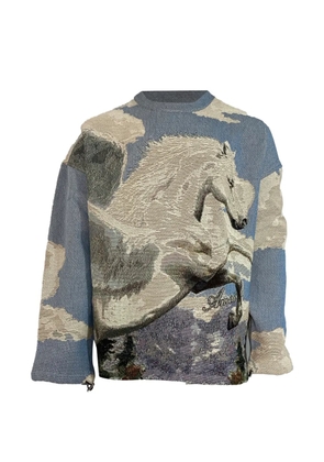 AMIRI pegasus-tapestry sweatshirt - Blue
