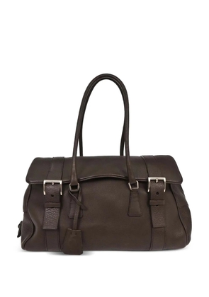 Prada Pre-Owned 1990-2000s buckled leather shoulder bag - Brown