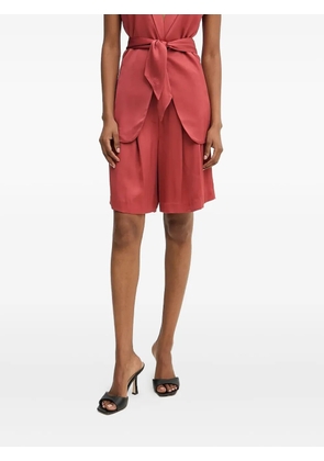 Karl Lagerfeld pleated-front shorts - Orange
